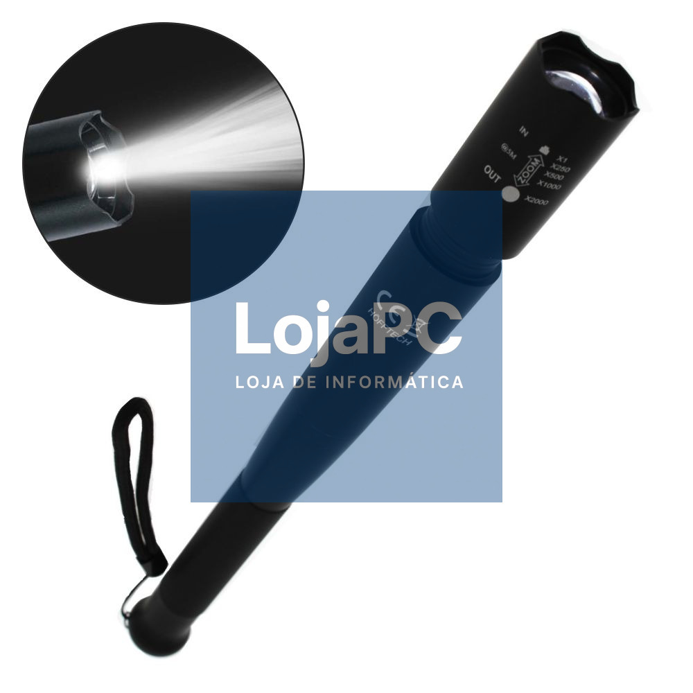 Lanterna C/ 1 LED XPG 3W Slim ZOOM 2000x IP44
