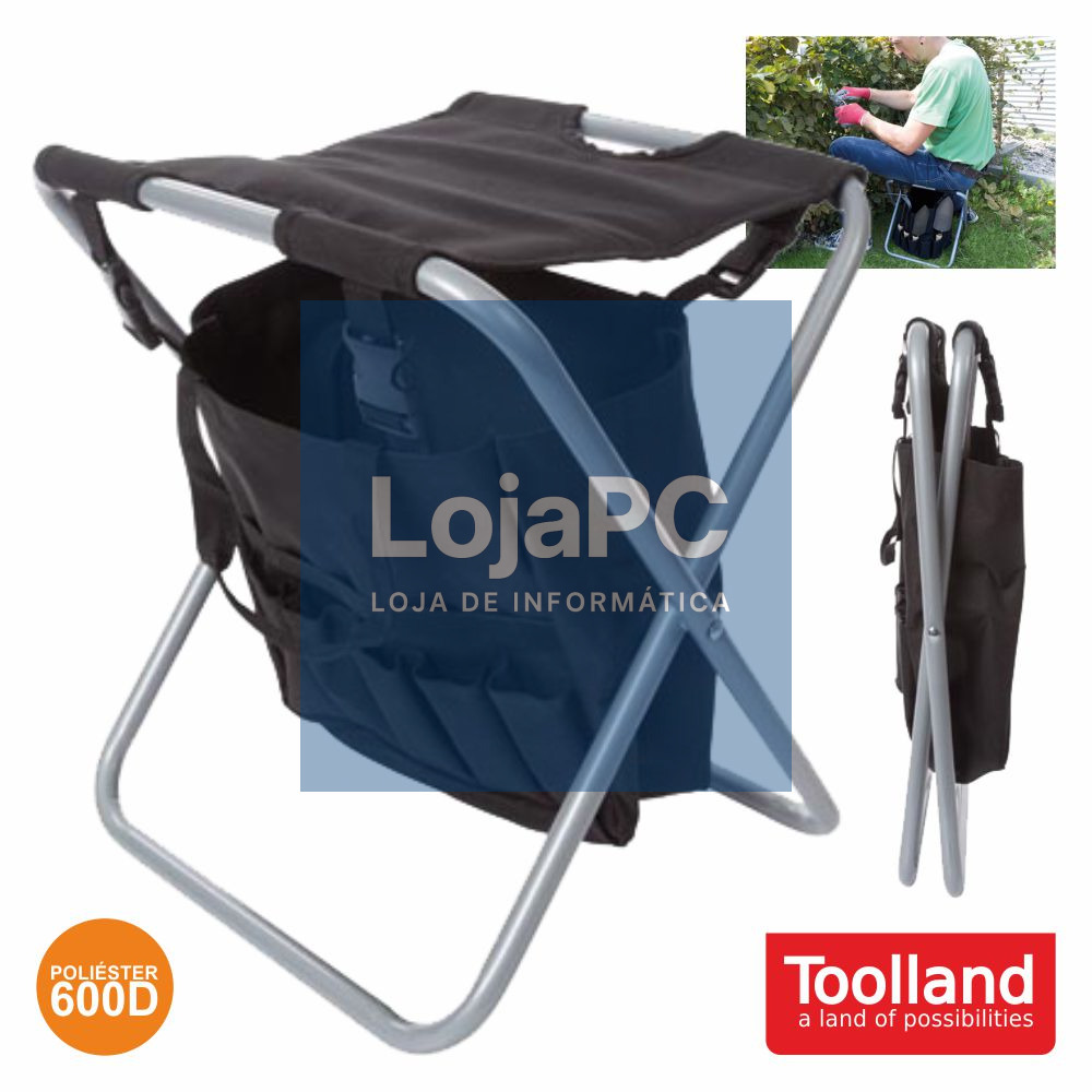 BANCO DOBRÁVEL C/ 6 BOLSAS P/ JARDIM E GARAGEM TOOLLAND