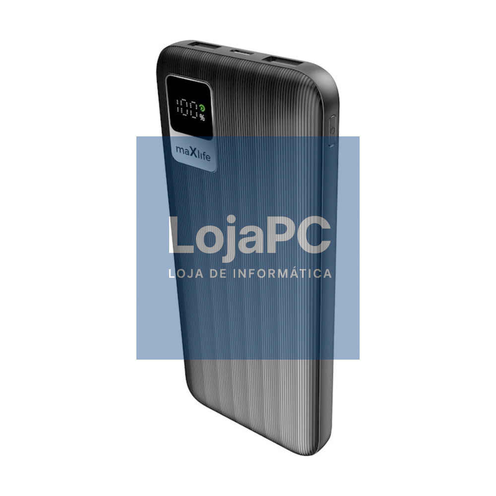 Powerbank 10000mAh 10W USB-A/USB-C Preto MAXLIFE