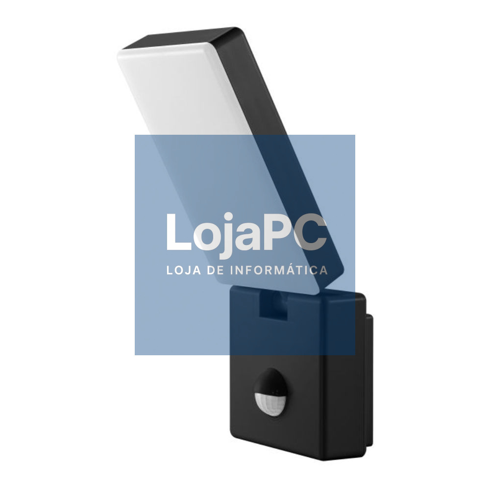 Aplique LED 10W 800lm 4000K IP65 C/ Sensor Preto ADVITI