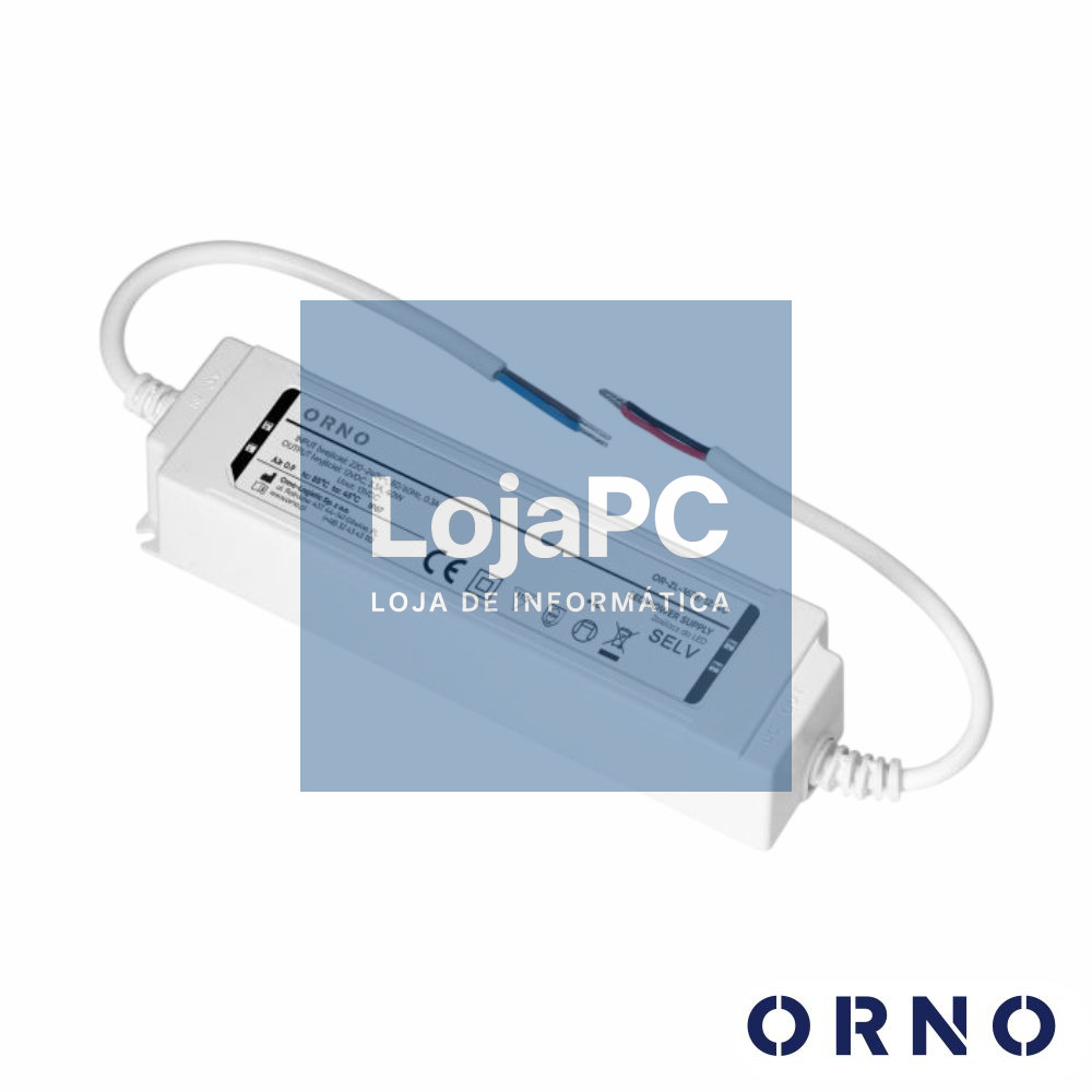 Fonte De Alimentação P/ Fitas LED 12V 40W 3.33A IP67 ORNO