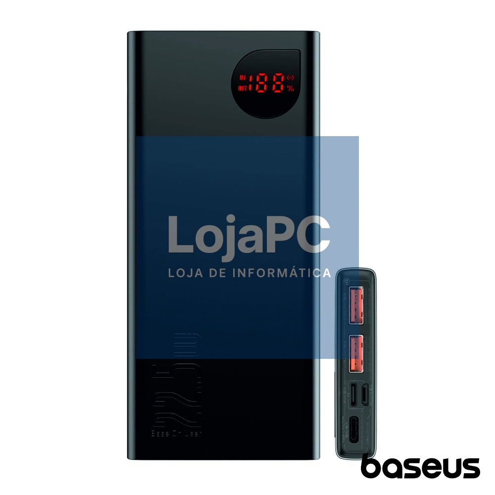 Powerbank 10000mAh PD QC 22.5W Preto Adaman BASEUS