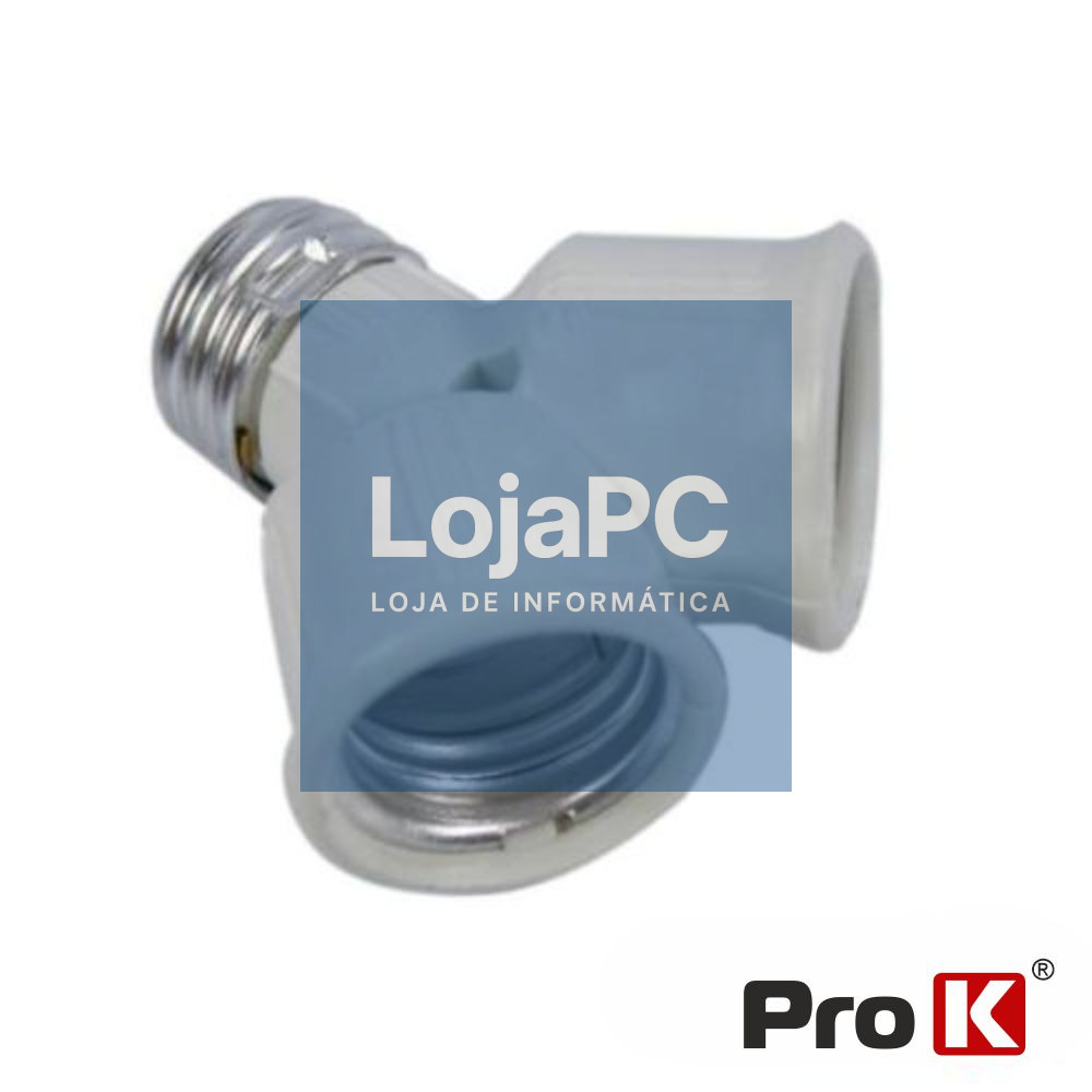 CASQUILHO ADAPTADOR DE E27 P/ 2X E27 PROK