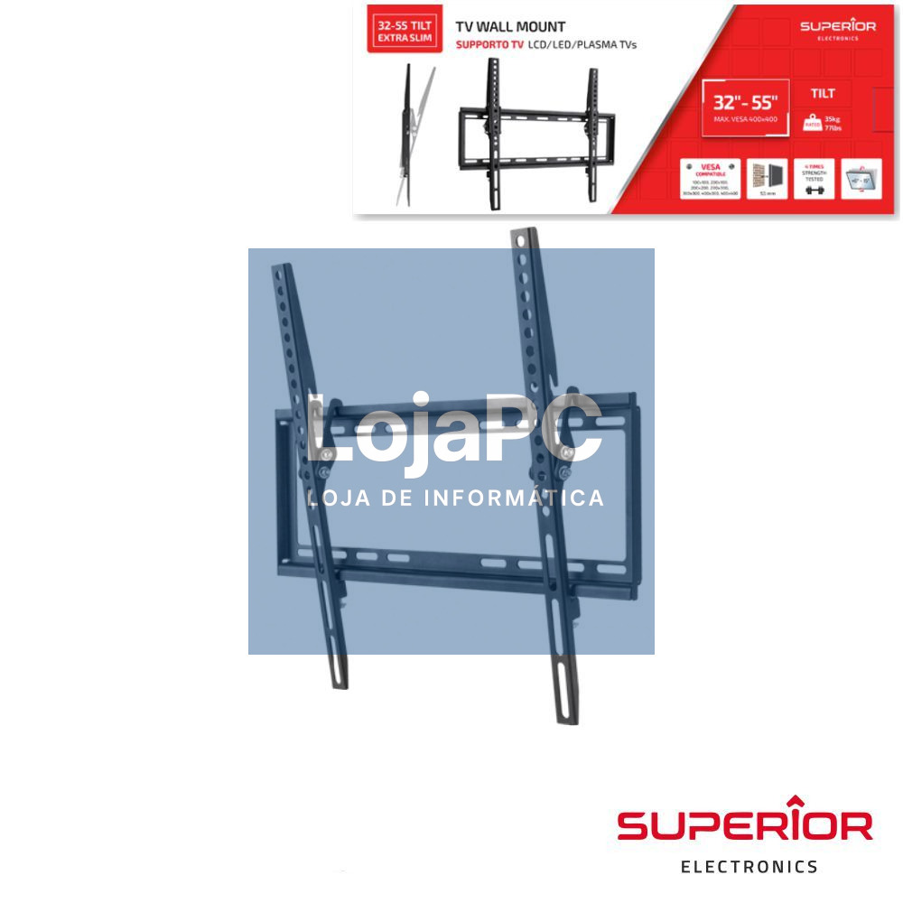 SUPORTE LCD/LED 32/55" TILT SLIM VESA 400/400 35KG