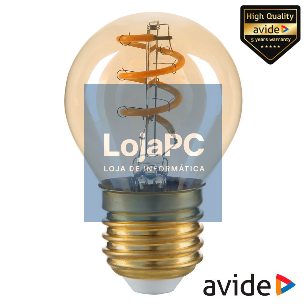 Lâmpada E27 3W Globo 230V Filamento 2700K 180lm AVIDE