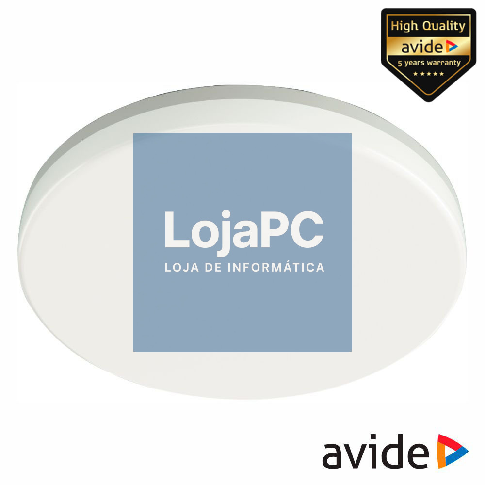 Aplique LED Redondo 24W 280mm 4000K 2400lm IP54 AVIDE