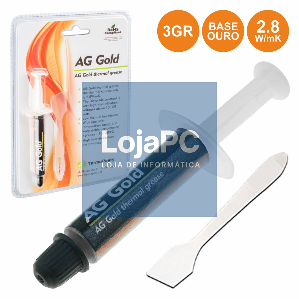 TUBO PASTA TÉRMICA DOURADA 3G AG