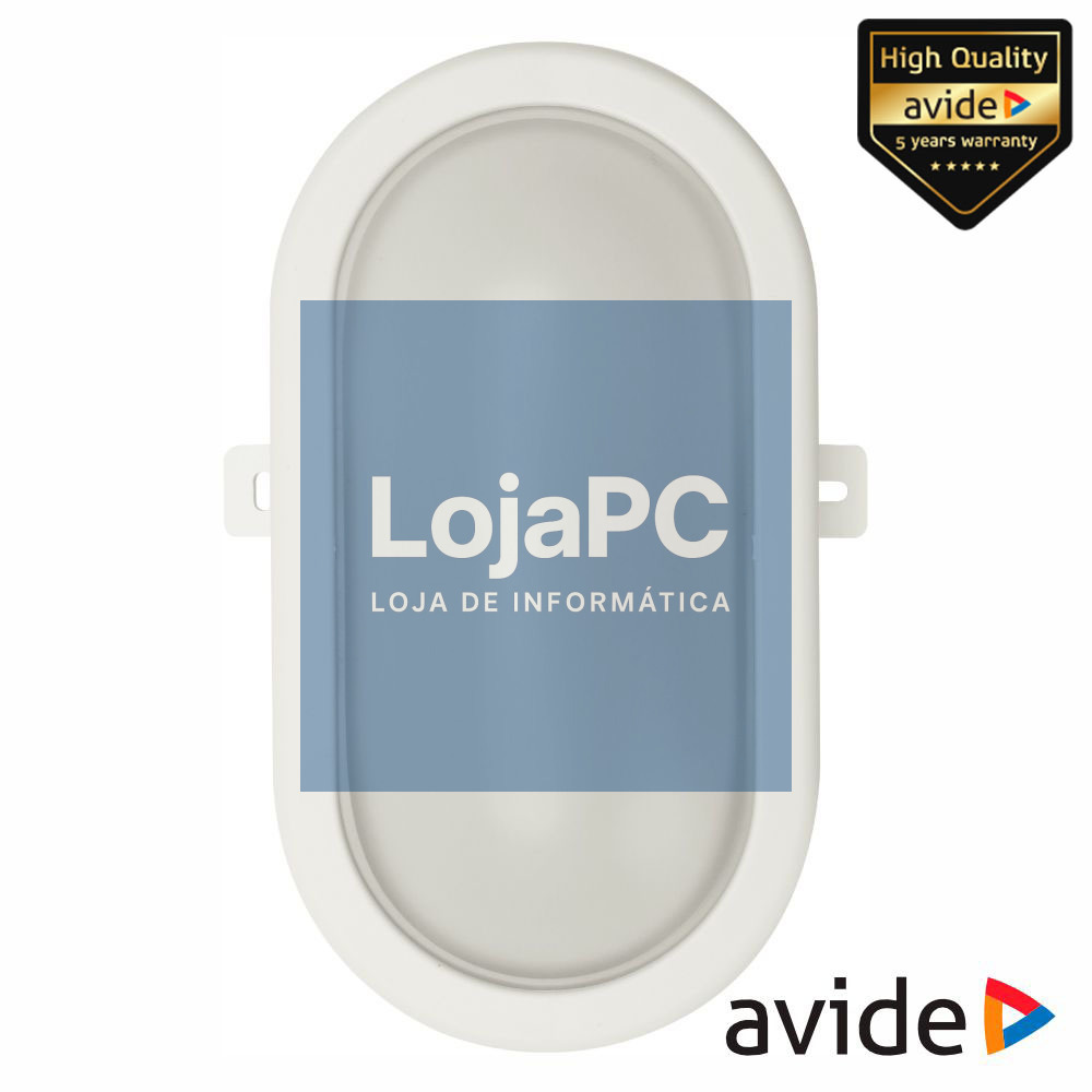 Painel Led Oval Aplique 12W IP54 1200LM 4000K AVIDE