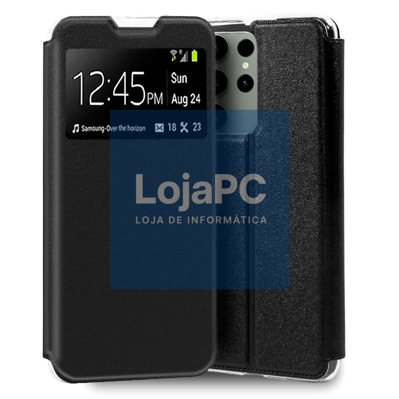 COOL Flip Cover for Samsung S918 Galaxy S23 Ultra Smooth Black