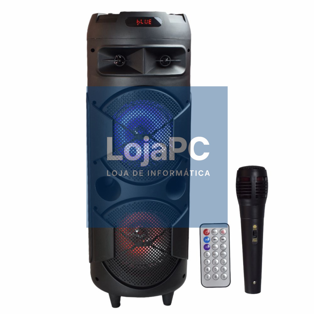 Coluna Bluetooth Portátil 650W BT/USB/AUX/FM/MIC/SD
