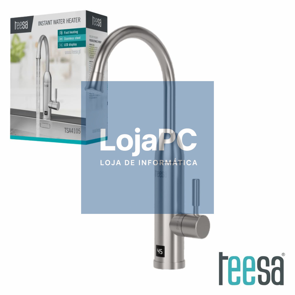 Torneira Elétrica de Bancada 220V 3500W IPX4 INOX 360º TEESA