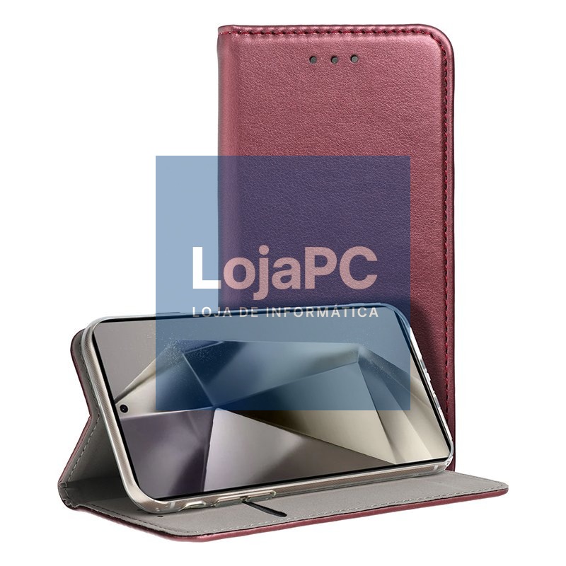 COOL Flip Cover for Samsung S928 Galaxy S24 Ultra Smooth Burgundy