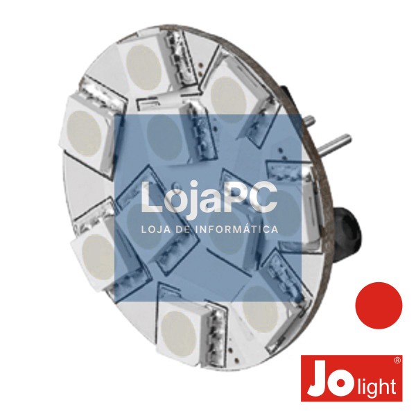 LÂMPADA G4 2.2W 12V 10 LEDS VERMELHO JOLIGHT