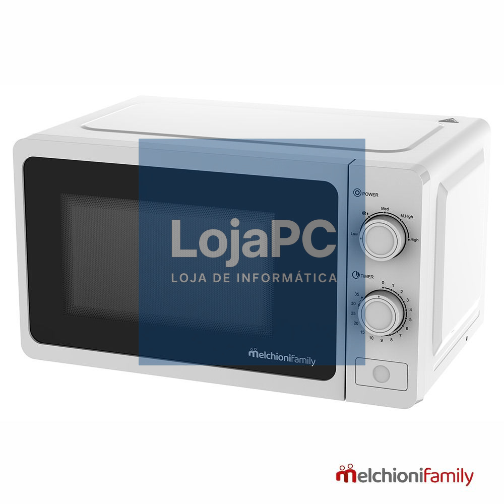 Microondas C/ Grill 20 Litros 700/800W Branco MelchioniFamiy