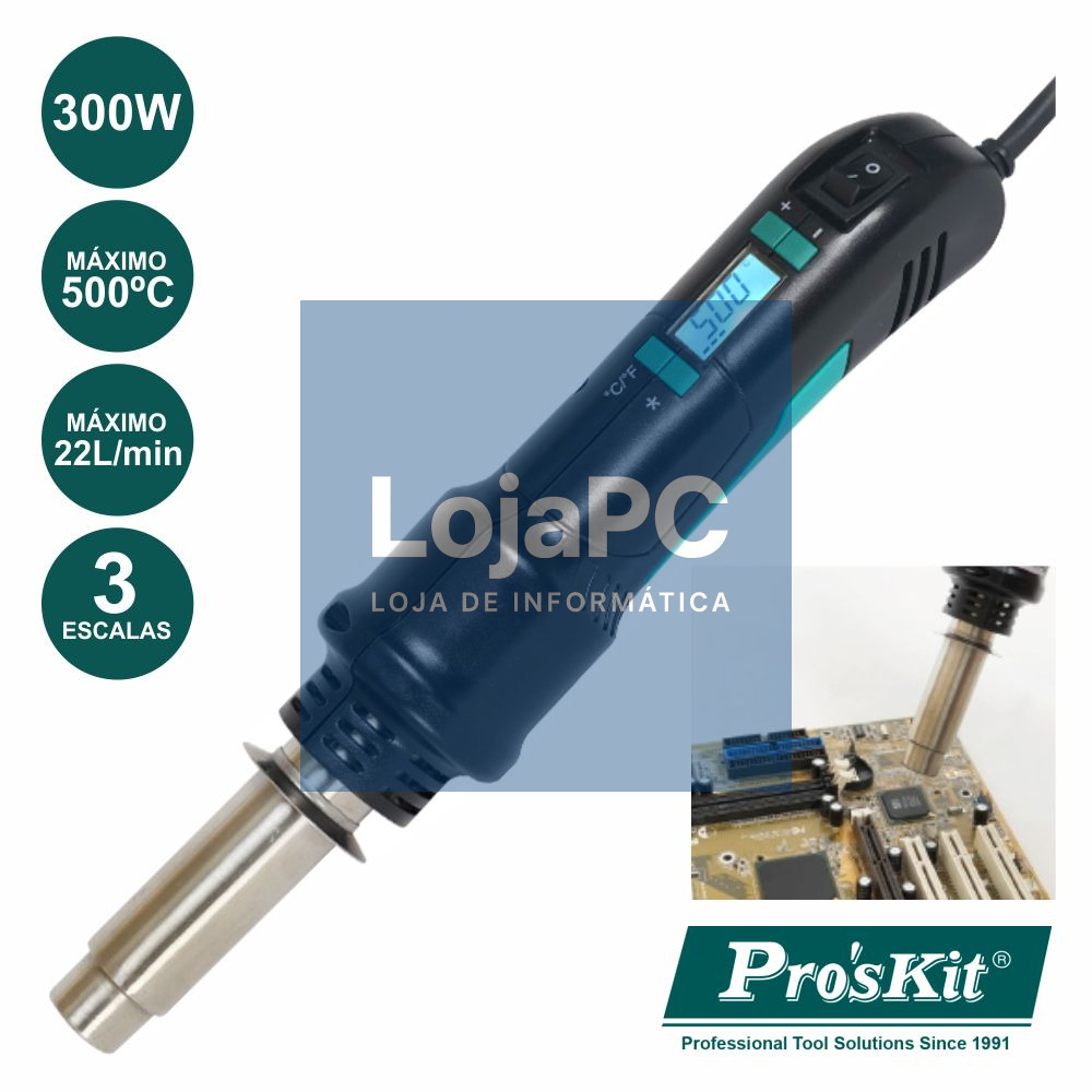 PISTOLA DE AR QUENTE C/ LCD 220V-240V PROSKIT