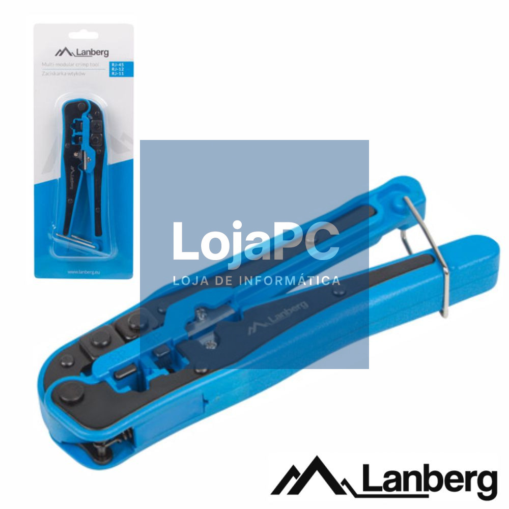 Alicate De Cravar 4p4c/6p4c/8p8c/RJ10/RJ11/RJ12/RJ45 LANBERG