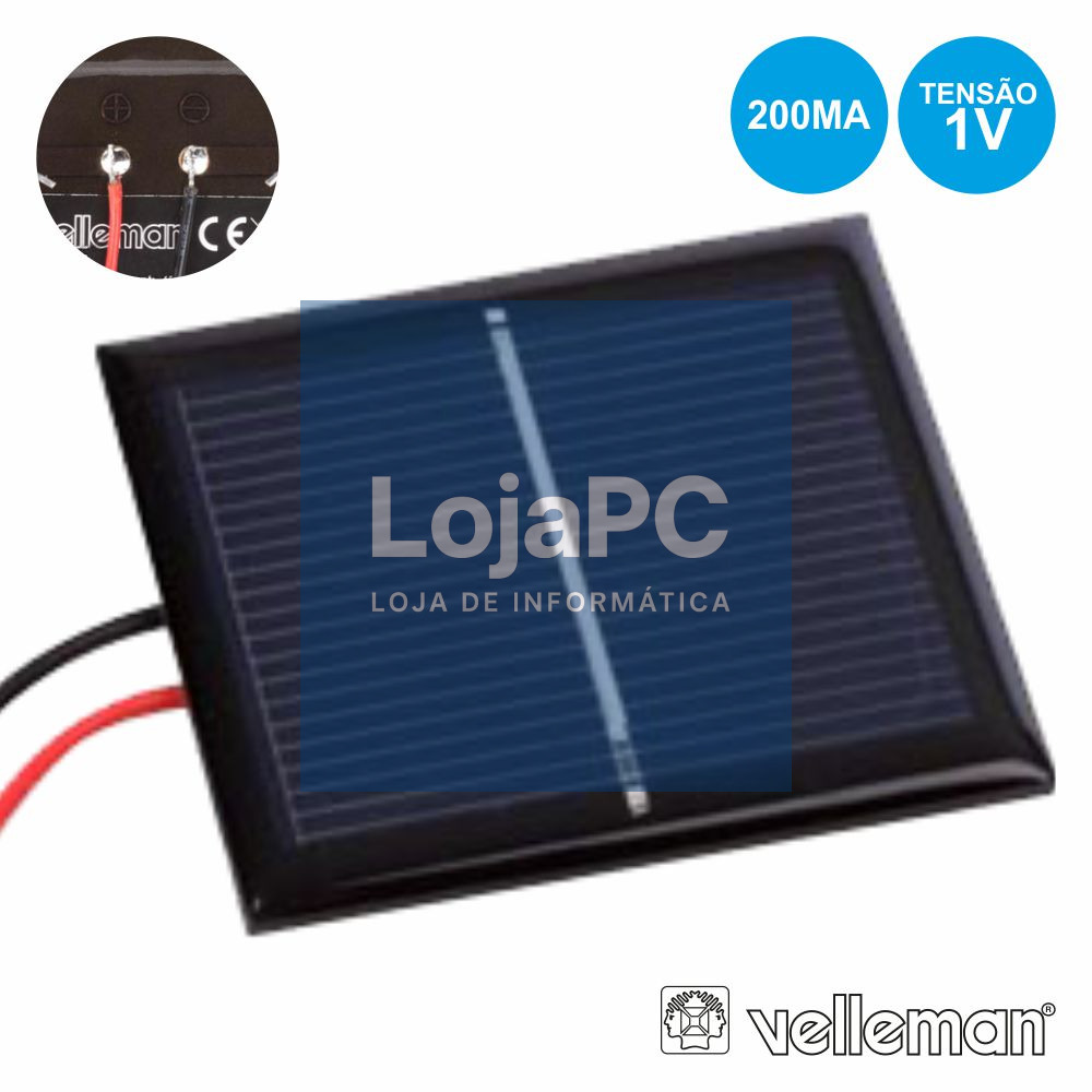 PAINEL FOTOVOLTÁICO 1V 200MA VELLEMAN