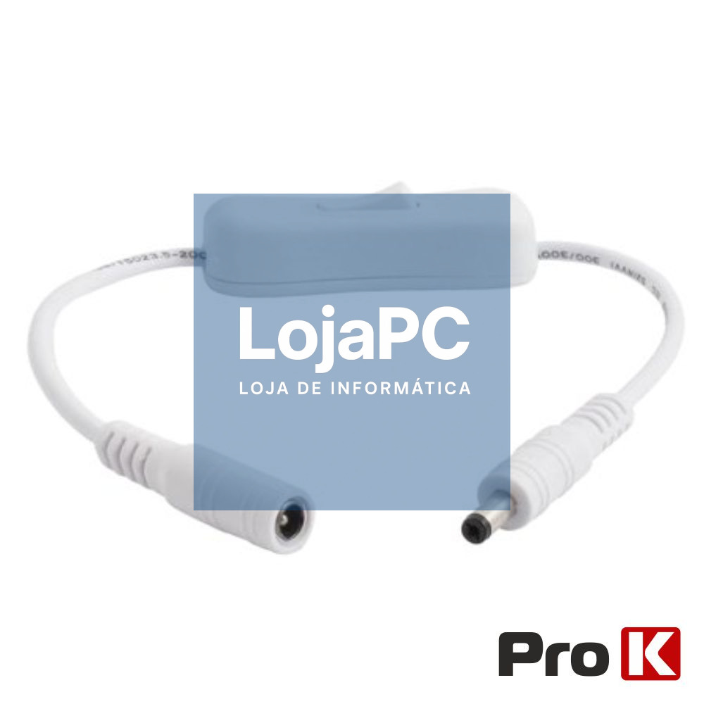 Interruptor De Passagem Bipolar C/ Ficha DC 5.5x2.1mm PROK