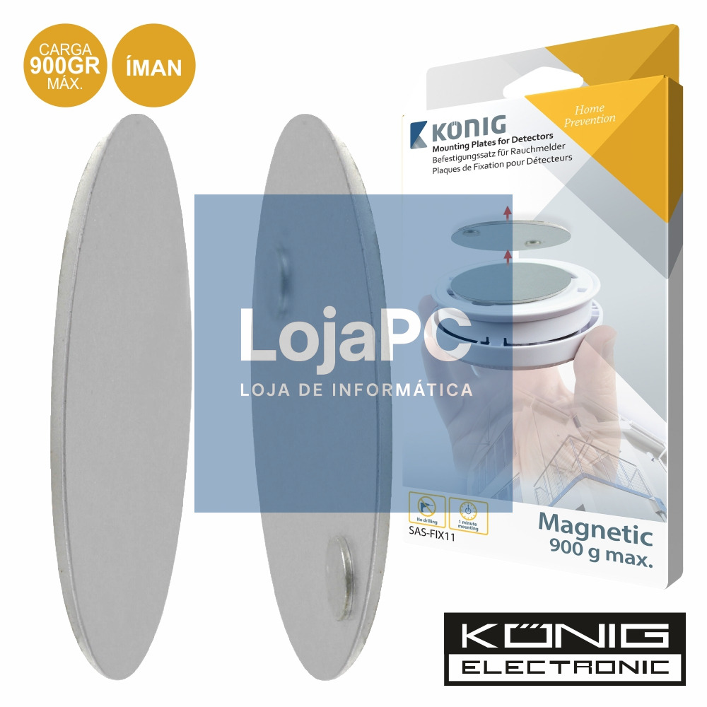BASE MAGNETICA P/ DETECTORES MOVIMENTO/GÁS/FUMO KONIG
