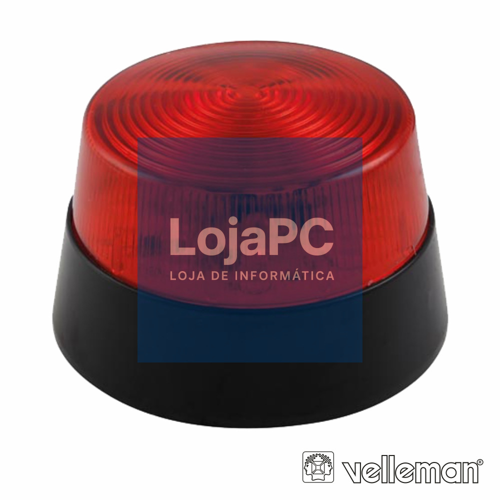 LÂMPADA ESTROBOSCÓPICA 15 LEDS VERMELHO VELLEMAN