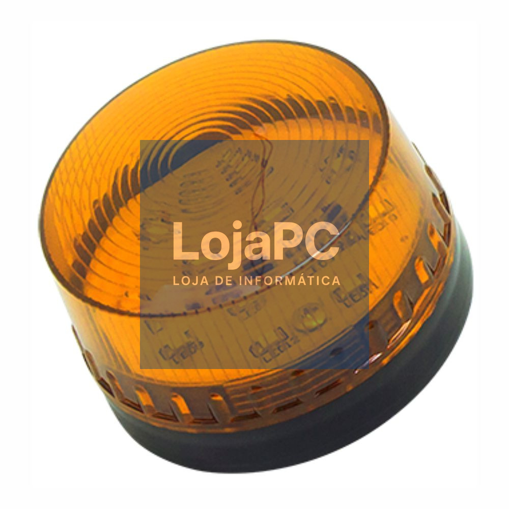 Sinalizador LED Intermitente Laranja 12V Ø72.8x63mm