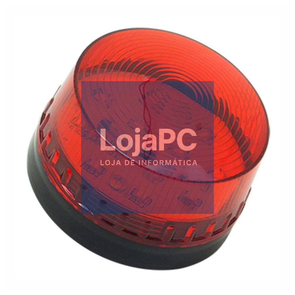 Sinalizador LED Intermitente Vermelho 12V