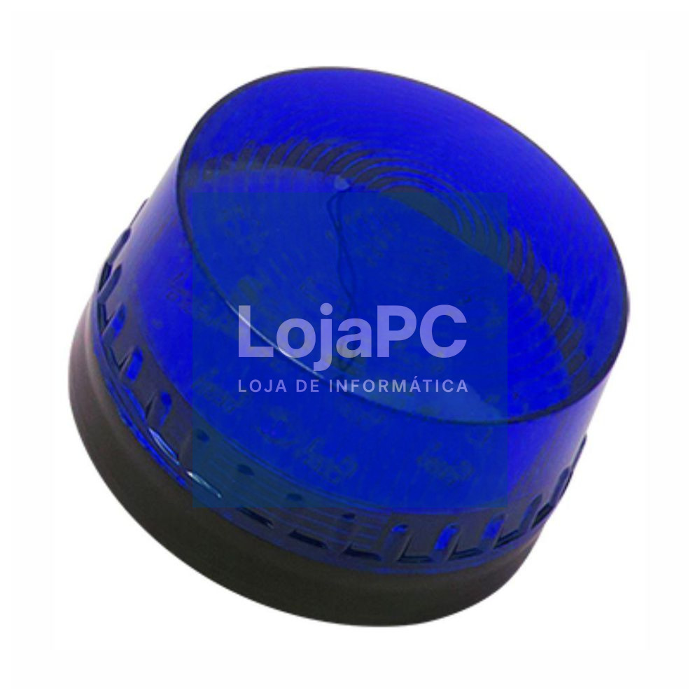 Sinalizador LED Intermitente Azul 12V