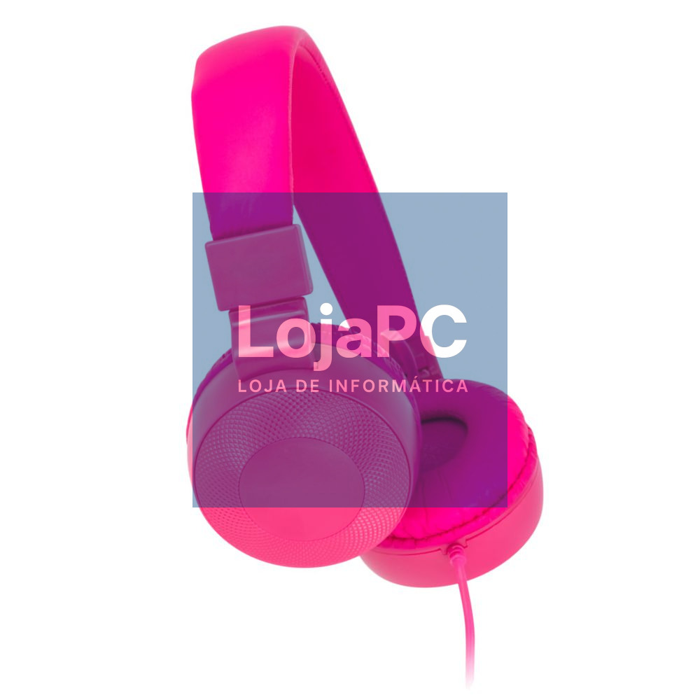 Auscultadores Stereo C/ Fios C/ Micro Rosa