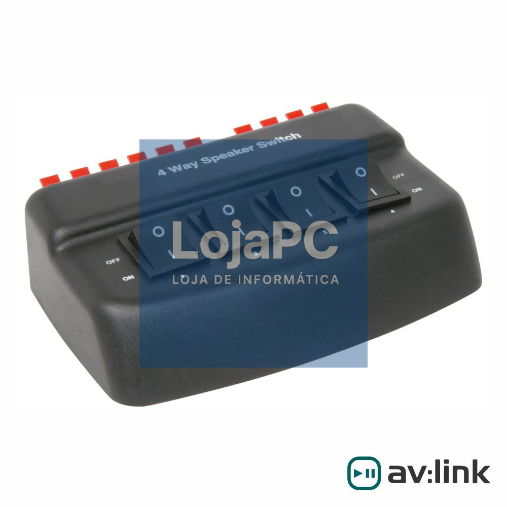 Comutador Para Colunas Com 4 Zonas AV:LINK