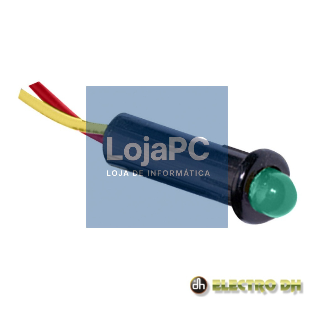 LED PILOTO ALTO BRILHO VERDE 5MM 12V EDH