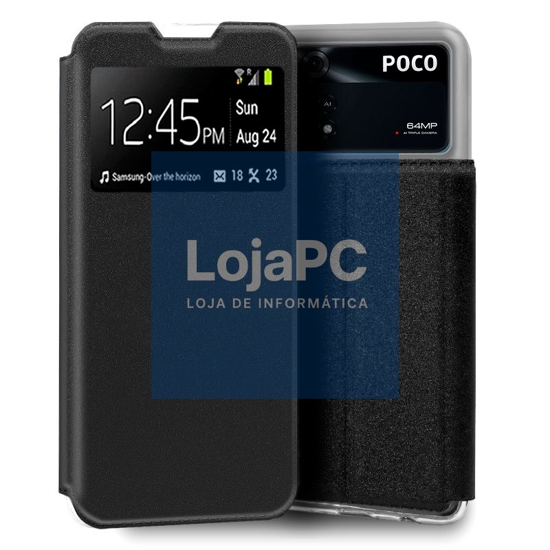COOL Flip Cover for Xiaomi Poco M4 Pro Smooth Black