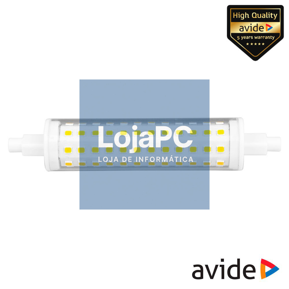 Lâmpada R7S 9W 230V LED 118mm 6400K AVIDE