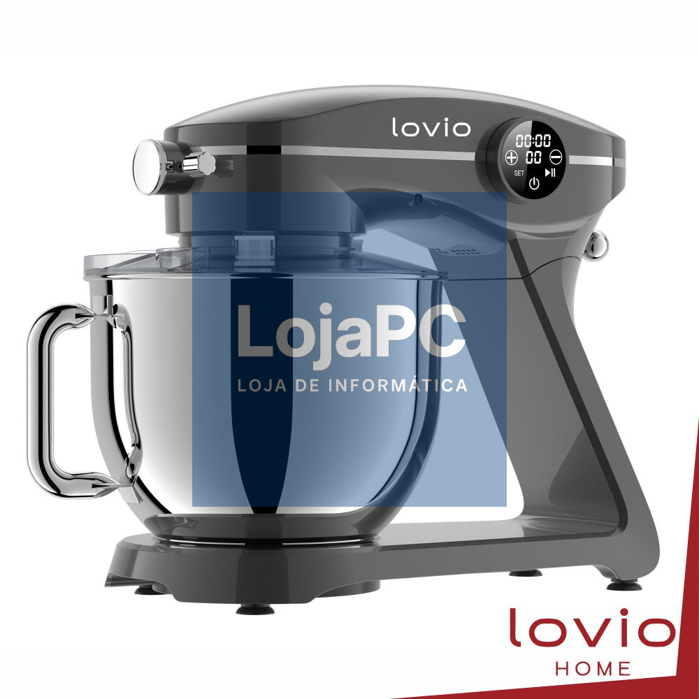Robô de Cozinha 1800W C/ Taça Inox 6.5L Cinzento LOVIO