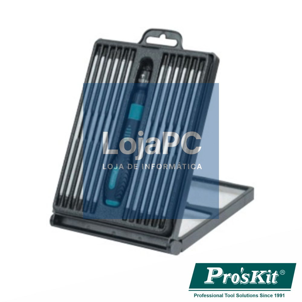 CONJUNTO DE CHAVE ROQUETE C/ 12 BITS DUPLOS 160MM PROSKIT