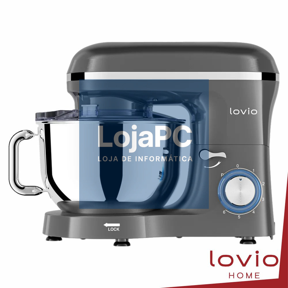 Robô de Cozinha 1900W C/ Taça Inox 6.2L Cinzento LOVIO