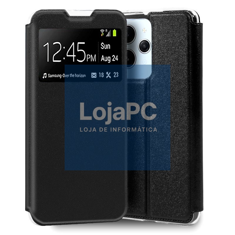 COOL Flip Cover for Xiaomi Redmi 12 / Redmi 12 5G Smooth Black
