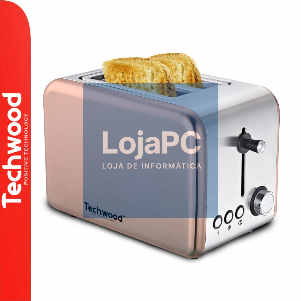 Torradeira 2 Ranhuras 850W INOX Rosa TECHWOOD
