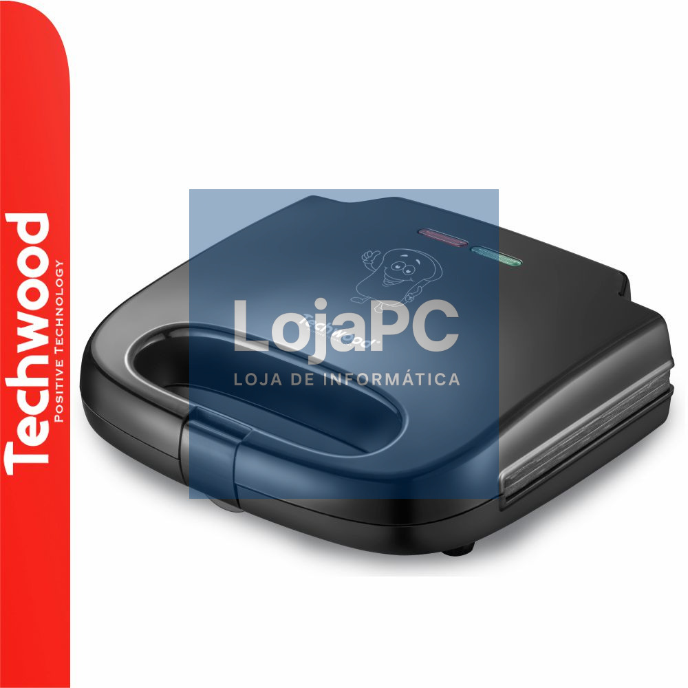 Tostadeira Anti-Aderente Preto 800W TECHWOOD