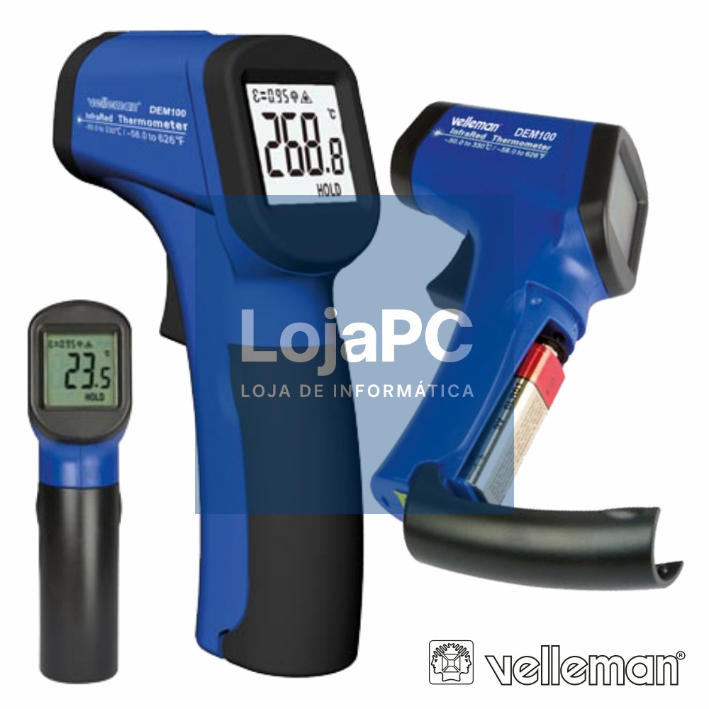 TERMÓMETRO IR DIGITAL C/ LASER VELLEMAN