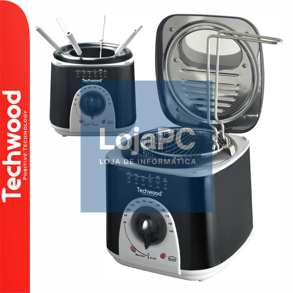 Fondue Elétrico C/ 6 Espetos 950W E Cesto P/ Fritar TECHWOOD