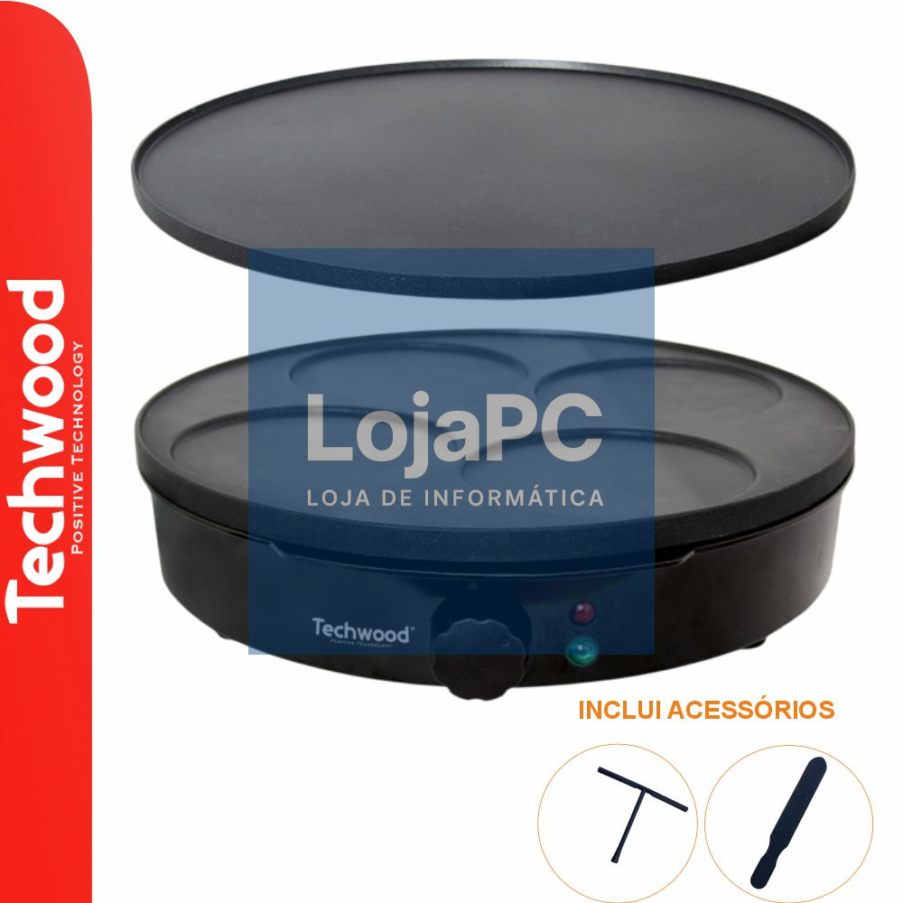 Máquina de Crepes/Panquecas Elétrica 30CM 2em1 1000W