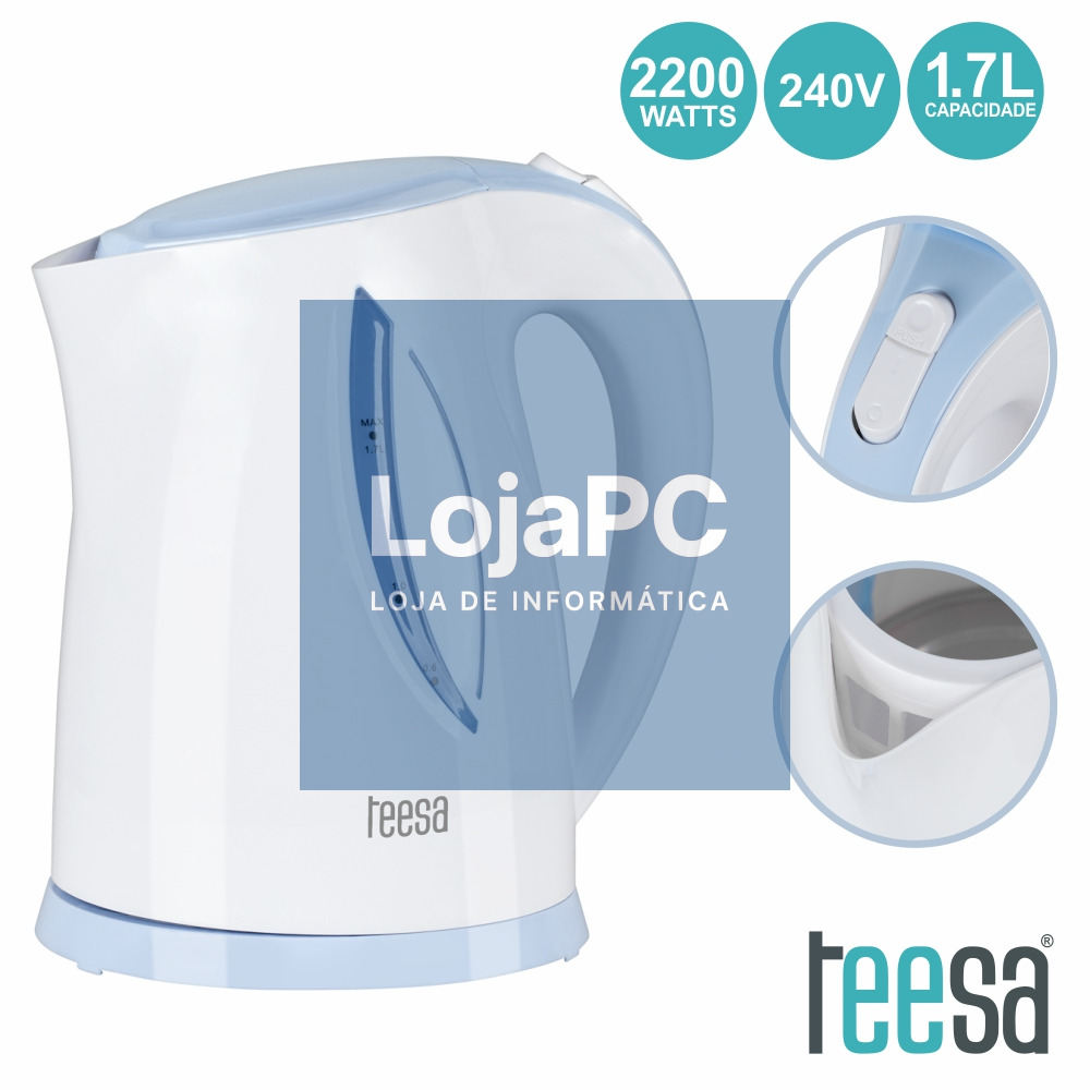 FERVEDOR DE ÁGUA ELÉTRICO 2200W 1.7L TEESA