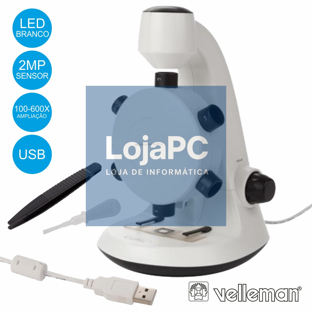 MICROSCÓPIO DIGITAL 2MP USB C/ AMPLIAÇÃO 100-600X