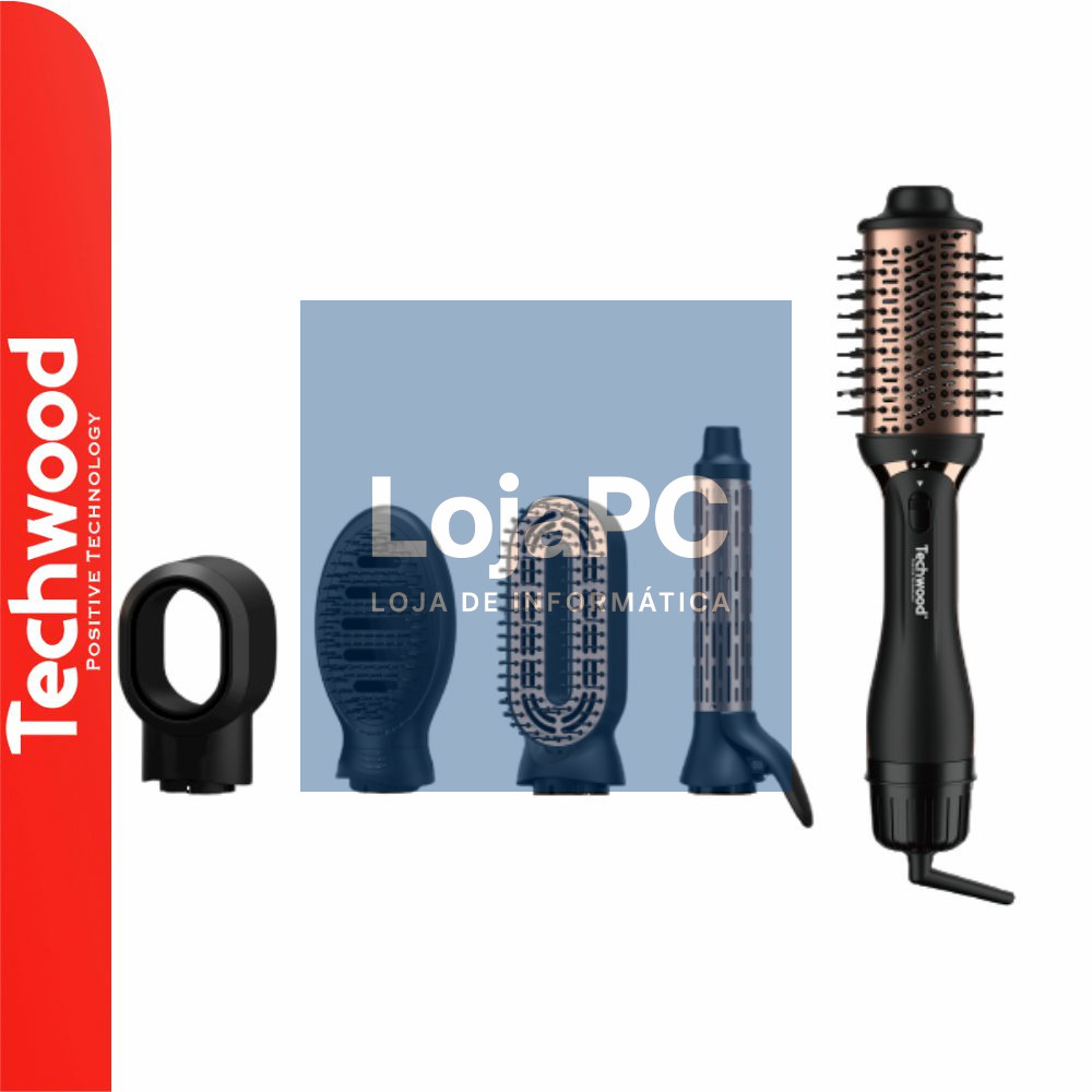 Secador De Cabelo 1200W Multifunções 5 em 1 TECHWOOD