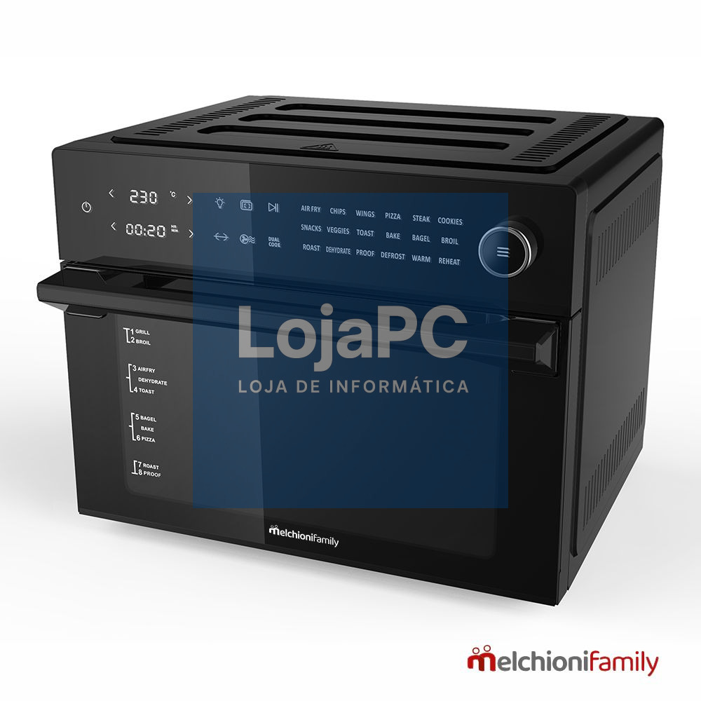 Forno / Fritadeira S/ Óleo Digital 30L 1800W Preto MFAMILY