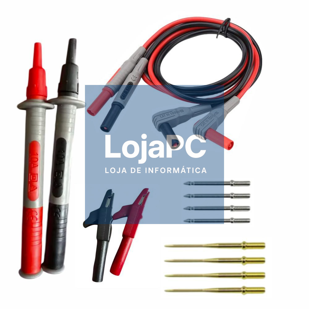 Conjunto de Pontas de Prova Substituíveis Com 16 peças 1000V