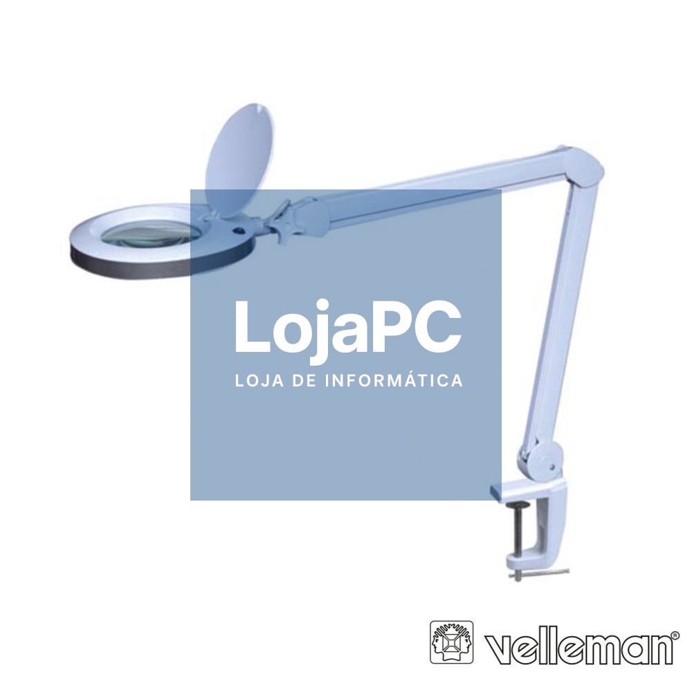 Candeeiro C/ Lupa Bancada 8 Dioptrias 80 LEDS 8W VELLEMAN