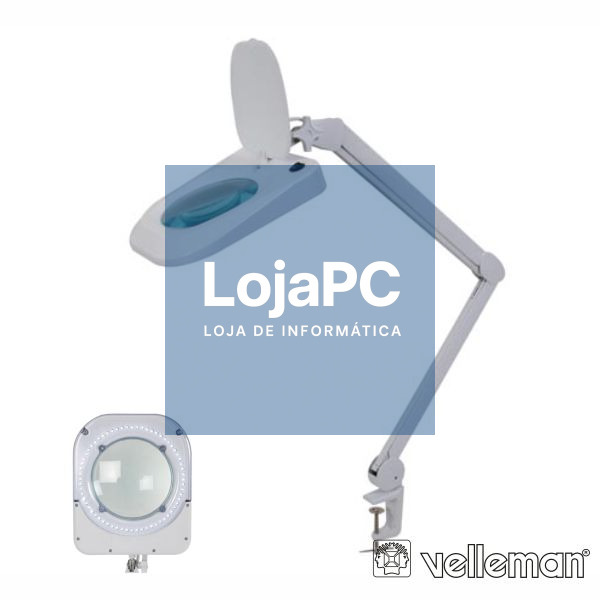Candeeiro C/ Lupa Bancada 5 Dioptrias 60 LEDS 10W VELLEMAN