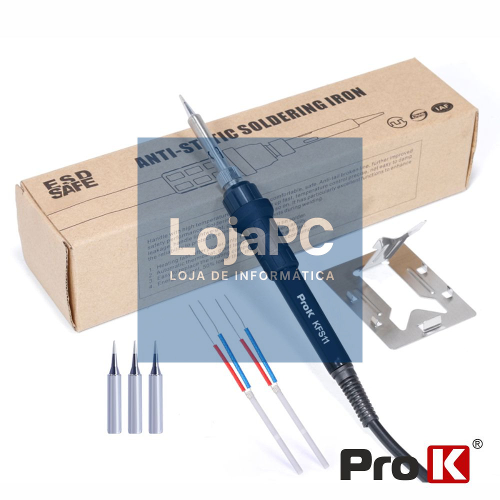 Ferro de Soldar 30W C/ Acessórios PROK