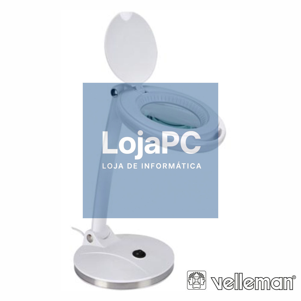 Candeeiro C/ Lupa Bancada 5 Dioptrias 48 LEDS 6W VELLEMAN